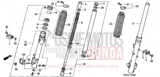 GABEL, VORNE NX650X de 1999